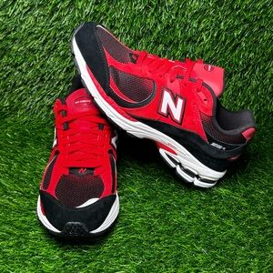 Size 9 - Mens New Balance 2002R True Red Black Casual Sneakers - U2002RZA